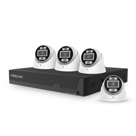 Kit FOSCAM FN9108E-T4-2T, POE, 8CH, incluye 4 cámaras T5EP 5,0Mpx,