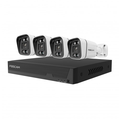 Kit FOSCAM FN9108E-B4-2T, POE, 8CH, incluye 4 cámaras V5EP 5,0Mpx,