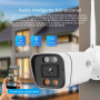 DIYTECH Cámara IP DIY-S58Q-UV ,HD 1520P color Wifi 5/2,4 GHz, visión nocturna en color, IA, alarma inteligente, impermeable IP67