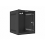 Armario Lanberg mural rack 10" 6U - 280x310 flat pack negro puerta cristal