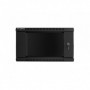 Armario Rack Lanberg 6U 600x450x368 auto ensamblado 19 pulgadas hasta 60 kg negro