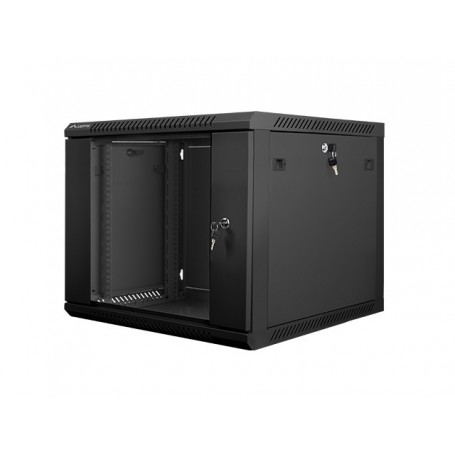 Armario Rack Lanberg 9U 600x600x501 auto ensamblado 19 pulgadas hasta 60 kg negro