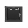 Armario Lanberg Rack mural 10 pulgadas 4U - 280x310 flat pack negro puerta cristal