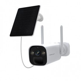 Cámara FOSCAM IP Bullet BP4 2K/4MP con batería y panel solar.