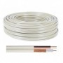 Bobina de Cable Siamés 100m : RG-59 + Alimentación . Diámetro 6mm