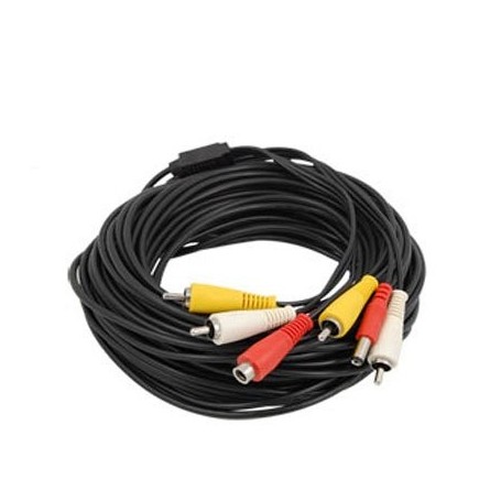 Cable RCA para cámaras de CCTV audio, video y alimentación. 10 m