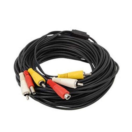 Cable RCA para cámaras de CCTV audio, video y alimentación. 30 m