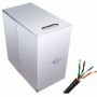 Bobina en caja de cable UTP Cat5e de 305 m con cubierta válida para exterior.