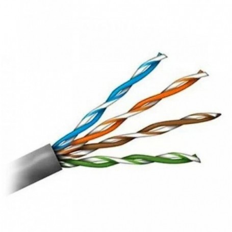Cable de red UTP CAT5E de 305 m (cobre macizo, 0,5 mm, CM) PVC 24AWG UL CM