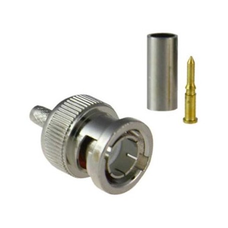 Conector BNC fino macho para crimpar cable de CCTV Micro RG-59