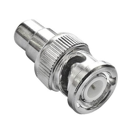 Conector BNC macho a RCA hembra