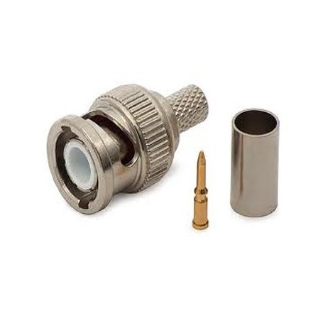 Conector BNC macho para crimpar cable RG-59 para camaras de vigilancia