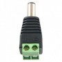 Conector DC macho estándar con salida +/- de 2 terminales para alimentación