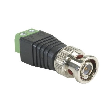 Conector de video BNC macho con salida +/- de 2 terminales