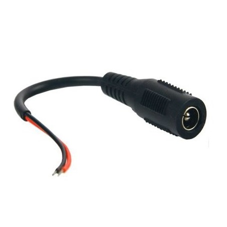 Conector estándar hembra de alimentación con cable Rojo Negro paralelo de 10 centímetros