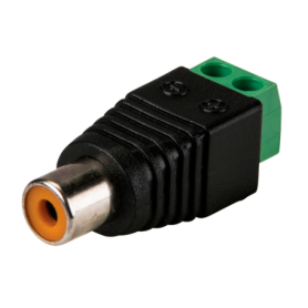 Conector hembra RCA con salidas +/- de 2 terminales