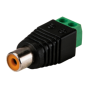 Conector hembra RCA con salidas +/- de 2 terminales