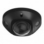 Cámara Minidomo IP 4MP 2.8 mm AcuSense IR30 MIC WDR120 E/S Audio Alarma IP67 Funciones Inteligentes Black Hikvision