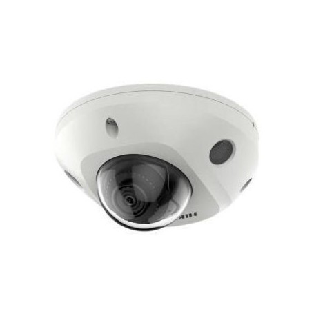 Cámara mini Dome WiFi 4MP 2.8mm Acusense 2ªGen IP67 IK08 IR30 WDR120 E/S Audio Alarma Hikvision