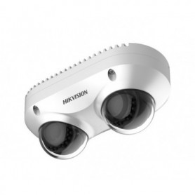 Cámara Panovu dual-direccional 4MP 2.8mm IP67 IK10 IR10 WDR120 2xMIC E/S Audio Alarma Hikvision