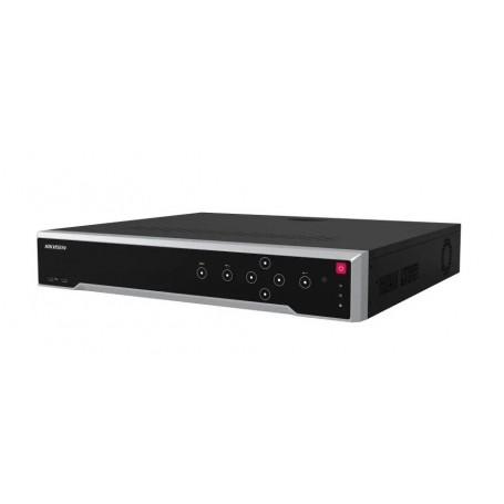 Grabador IP NVR 8K 64CH 400Mbps 2HDMI VGA VCA 4xHDD E/S Audio Alarma 16/9 Hikvision