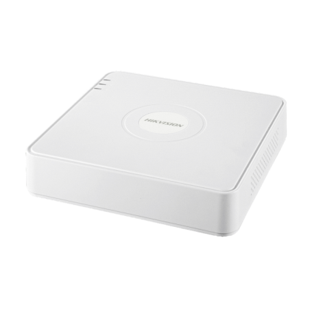 Grabador NVR IP 4CH 4MP 40/60Mbps mini 1U 1HDD HDMI/VGA simultáneas Hikvision