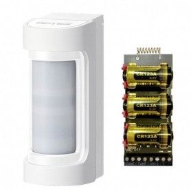 Detector doble tecnología doble PIR + Microondas autoalimentado Exterior Antimasking Optex+ Transmisor vía Radio AXPRO
