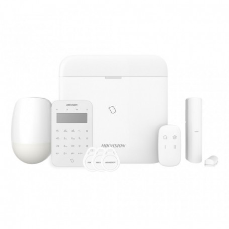 Kit AXPRO 868MHz 96 zonas Hikvision Panel + PIR + Mando + Teclado + Contacto