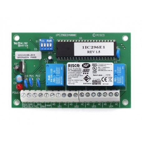 Módulo Expansor de 4 salidas a relé de Grado 3 para centrales LightSYS+