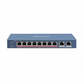 Switch inteligente Administrado 8 puertos 100Mbps PoE + 2 puertos RJ45 Gigabit Hi-Poe