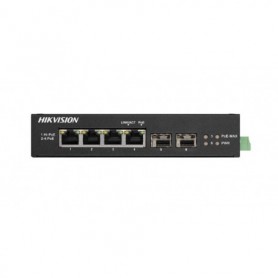 Switch Hi-PoE no administrado Gigabit 4 puertos Rango temperatura extendida Hikvision