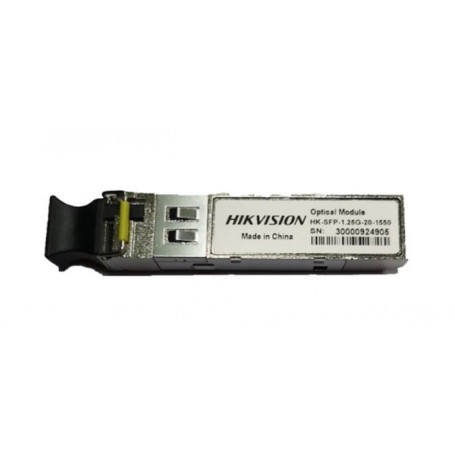 Módulo SFP 1.25G 3.3V MSA 20Km Conector LC bidireccional. Monomodo Longitud onda Tx1550nm/Rx1310nm Hikvision