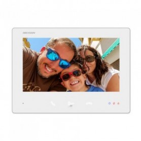 Monitor 2 hilos HD de interior para videoportero 7" 4 botones. Color Blanco Montaje Superficie