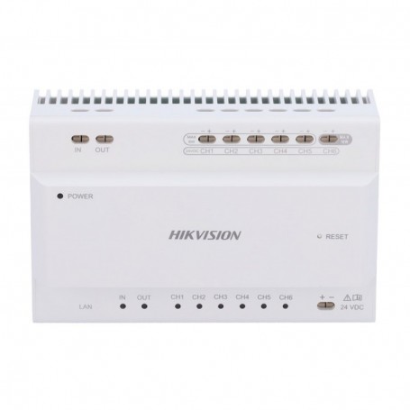 Distribuidor de vídeo/audio de dos hilos a IP Conexión en cascada 6CH TCP/IP RJ45 Hikvision