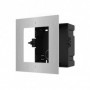 Panel frontal y Caja de registro para videoportero 1 módulo Hikvision. ACERO INOXIDABLE. MONTAJE EMPOTRADO