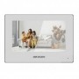 Monitor interior Videoportero IP táctil 7" 1024×600 Blanca Wifi 8CH Alarma 2 relé Superficie Hikvision