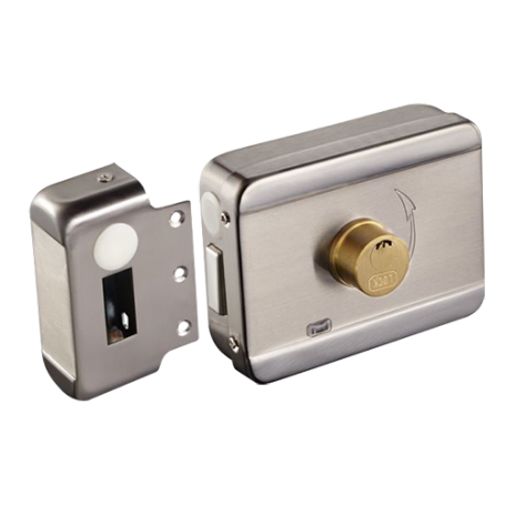 Cerradura de seguridad inteligente de superficie electromecánica Fail Secure (NO). Acero inoxidable