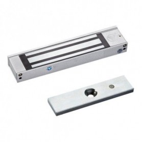 Cerradura tipo ventosa electromagnética para puerta sencilla. Resistencia lineal 180Kg