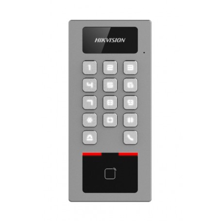 Terminal 2en1 Autónomo Exterior APP Hik-Connect. Control Acceso tarjeta/teclado Audioportero. Hikvision