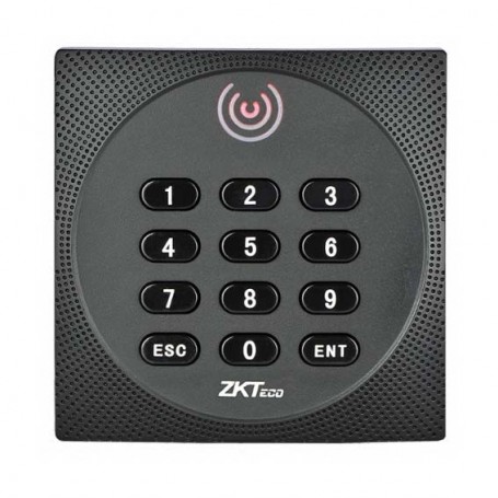 Lector de accesos Dual 125kHz/13,56MHz Teclado OSDP ZKTeco KR614 IP64