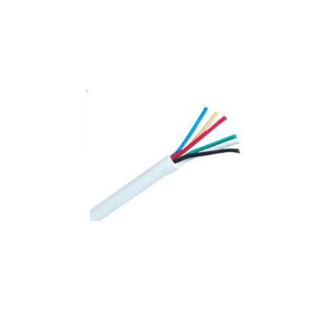 Bobina 100 m de Cable de Alarma de 8 hilos ( 6 x 0, 22 + 2 x 0,75 )