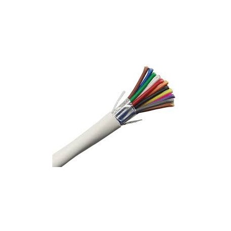 Rollo 100m de cable flexible 12 hilos apantallado libre halógenos (12x0,22 AL/M HF)