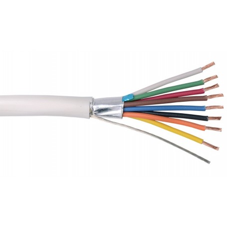Rollo 100m de cable flexible 8 hilos apantallado libre halógenos (8x0,22 AL/M HF)