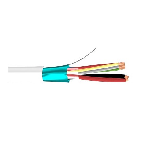 Rollo 100m de cable flexible 8+2 hilos apantallado libre halógenos (AL/M 8x0,22+2x0,75 HF)