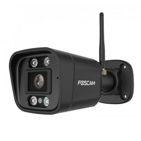 Foscam V8P Cámara IP - WIFI- 8 Mpx, Exterior con focos y Sirena, Audio bidireccional, Negra