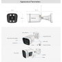 Foscam V5P Cámara IP - WiFi Dual 2.4/5Ghz - 5 Mpx, Exterior con focos y Sirena, Audio bidireccional, Blanca