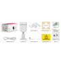 Foscam V5P Cámara IP - WiFi Dual 2.4/5Ghz - 5 Mpx, Exterior con focos y Sirena, Audio bidireccional, Blanca