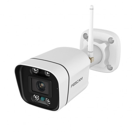 Foscam V8P Cámara IP - WIFI- 8 Mpx, Exterior con focos y Sirena, Audio bidireccional, Blanca