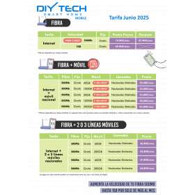 FIBRA INTERNET Diytech Mobile MASORANGE DESDE 29.80€/MES, 300 MB, MOVIL 25 GB Y FIJO GRATIS